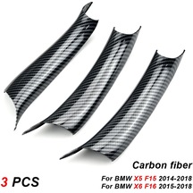 Karbon Fiber Desen-bmw X5 F15 X6 F16 2014-2018 Araç İç Karbon Fiber Doku Kapı Çekme