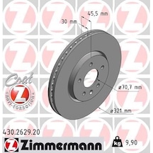 Zımmermann Ön Fren Aynası 17 Inç Astra J 09 Zafıra C 11 321x30x28/5d/havalı 13502826 430.2629.20 95527034 569077 13586854 569092