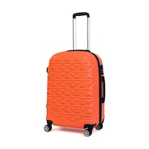 Reymond Luggage Piramit Desen ABS Seyahat Valizi, Canyon Serisi,  Turuncu - Orta Boy Turuncu