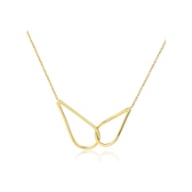 Kuyumcudukkani "sen Ve Ben"elişidamla Figürlü Kolye-37098-g Gold
