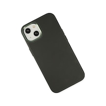 Apple iPhone Uyumlu - 14 Plus Kılıf Asya Deri Silikon - Koyu Yeşil