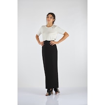 Garni Minimalist Maxi Etek - Yüksek Bel, Günlük & Şık Bordo