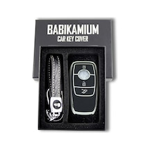 Mercedes Uyumlu Benz 2017-2020 Fbs4 Tip 1 Box Siyah-gümüş Oto Anahtar Kumanda Kabı Kılıf Oto Anahtarlık