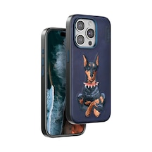 Lvsqvr Venco Apple Uyumlu iPhone 15 Pro Max Perma Desenli Kapak - Lacivert