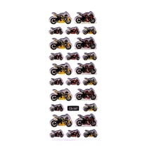 Sticker Kabartmalı Sticker Defter, Planlayıcı Etiket - Cb-567 16x7 Cm- Motorlar