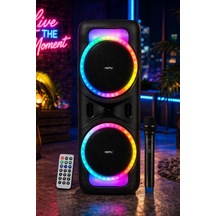 Hepu Hp-118 8 İnç Bluetooth Partybox Hoparlör - 15w Işıklı, Mikrofonlu Ses Sistemi