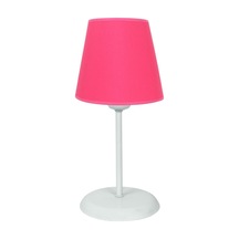 Şenay Aydınlatma Metal Ayak Modern Konik Kumaş Abajur-Koyu Pembe Diğer