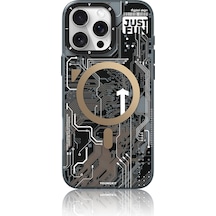 İphone Uyumlu 16 Pro Max Kılıf Magsafe Şarj Özellikli Youngkit Technology Serisi Kapak Desert Gold