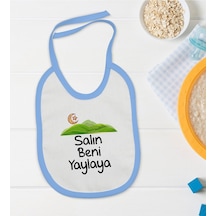 Bk Kids Salın Beni Yaylaya Tasarımlı Mavi Bebek Mama Önlüğü Mavi