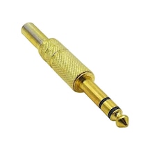 Powermaster Pm-2227 Gitar Jack Stereo Sarı Gold Metal