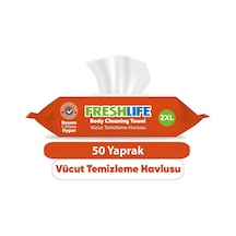 Freshlife Hasta Vücut Temizleme Islak Mendil Havlu 50 Yaprak Xl