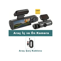 Araç İçi Kamera, 2 Lens, 1080p Full Hd, Dvr Dashcam, Ön Ve İç Kayıt, Gece Görüşlü Bbm8dashcam