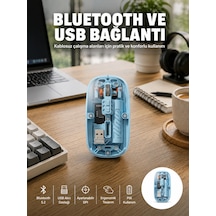 Bluetooth 5.2 Destekli Mavi Pilli Kablosuz Mouse Yeni Nesil - Lisinya