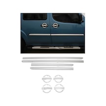 Fiat Doblo 2000-2006 Araca Özel Krom Yan Kapı Çıtası + Krom Kapı Kol 2'li Set A+