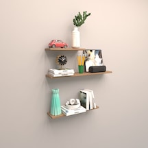 Rafkestir 3 Lü Raf Set ( 80 - 60 - 40 ) Kafkas Meşe ( Mat )