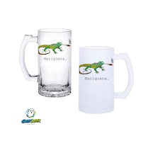 İguana Kulplu Bira Bardağı Buzlu Veya Şeffaf Seçenekli 0300