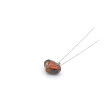 Hakiki Kalp Şeklinde Doğal Jasper Kolye Ucu 001 Beyaz