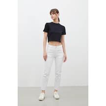 Manuka Bootcut Fıt Denim Pantolon Beyaz