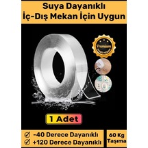 Deluxe Ultra Süper Güçlü Yüksek Mukavemetli Nano Teknolojili Çift Taraflı Doku Şeffaf 3 Mt Bant