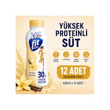Fit Yüksek Proteinli Vanilyalı Laktozsuz Süt 400 Ml X 12 Adet
