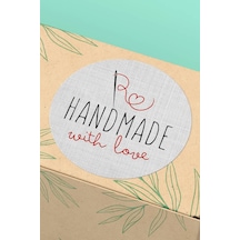 Handmade With Love İğneli Sticker 3x3cm St2325 Çok Renkli