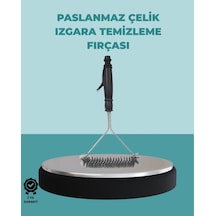 Mey İthalat Uzun Saplı Paslanmaz Çelik Izgara Temizlik Fırçası