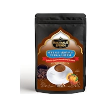 Hacı Halis Efendi Şeftali Ve Çikolata Aromalı Türk Kahvesi 200 Gr Yumuşak İçimli Doypack Öğütülmüş