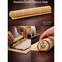 Mucit Home Organik Bambu Suşi Yapma Matı, Zindeliklı Ve Doğal Maki Desteği