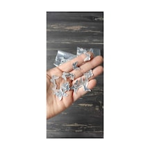 Gümüş Kelebek Mini Boy 2 Cm 10 Adet