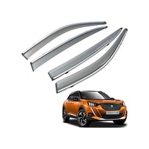 Peugeot 2008 Mügen Cam Rüzgarlığı Kromlu Rüzgarlık Paslanmaz Kromlu 2020 Sonrası 4 Lü Füme Renk