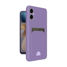 Samsung Galaxy A05 Kelvin Kartvizitli Silikon - Lila