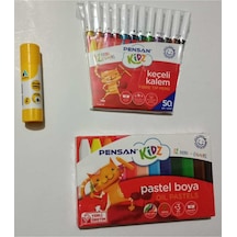 12 Li Keçeli Kalem 12 Li Pastel Boya Adel Prit Seti