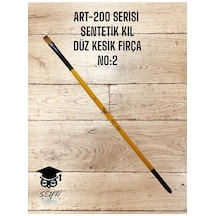 Art-200 Serisi Sentetik Düz Kesik Kıl Fırça No:2