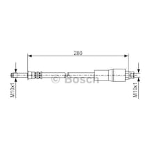 BOSCH 1987476173 FREN HORTUMU; ARKA. 280.00 MM