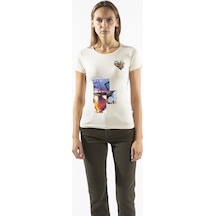 ROBERTO CAVALLI  Kadın T'shirt RRC5289L Bej