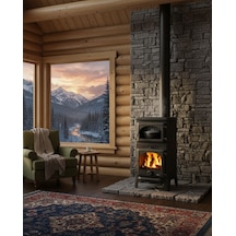 Reyo Stove Danışment Fırınlı Küllüklü Döküm Şömine Soba
