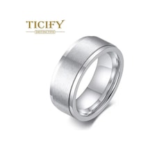 Beyaz Yeni Ürün Dönebilen Titanyum Çelik Yüzük Avrupa Ve Amerikan Erkek Paslanmaz Çelik Döner Halka Siyah