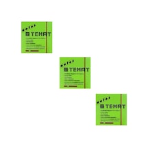 Temat 75 X 75 Mm Fosforlu Yeşil Postit - Yapışkanlı Kağıt 3'Lü