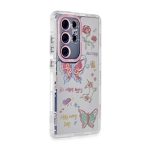 Samsung Galaxy S23 Ultra Kılıf Reflexion Desenli Kapak - Desen 8 Çok Renkli