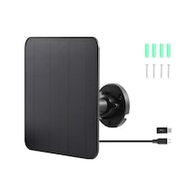 Güneş Enerjili Düşük Güç Tüketimli Güvenlik Kamerası Kapı Zili Şarj Paneli Csp5w-a-b-siyah