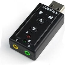 2 Kanallı USB 2.0 Harici Dijital Ses Adaptörü Virtual 7.1