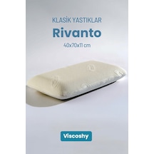 Viscoshy Rivanto Uzun Klasik Premium Gelişmiş Ergonomik Ortopedik Visko, Lüks, Visco Yastık Beyaz