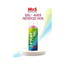 Mxs Ral 4003 Menekşe Mor Akrilik Sprey Boya 400 Ml Siyah