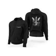 Hard Rock Guitar Siyah Fermuarlı Limited Edition Kapşonlu Sweatshirt
