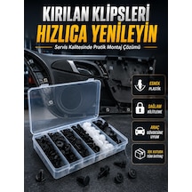 Zenvia Universal Araç Döşeme Klipsi Ve Tampon Sabitleme Pimi Seti 100 Parça Organizer Kutulu Znv2026