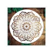 Kk Swords Stencil Tasarım Ma125 Mandala Duvar Ahşap Cam Boyama Deseni