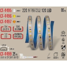 Ct-4495 220 V Trafosuz 120 Led Beyaz 5 Metre