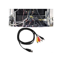 Tenfowee 1.5m Pvc Din 5pin Erkekden 4rca Erkeğe Ses Kablosu - Saf Bakır Çekirdekli, Çift Koruma, Plug & Play