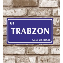 Kişiye Özel Metal Plaka Trabzon 61 Retro Poster (29X15)