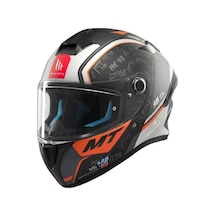 Mt Helmets Targo S Ivan Ortolo B4 Motosiklet Kaskı Siyah Gri
